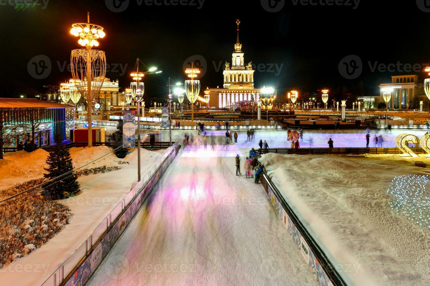 ghiaccio pista a vdnkh - Mosca, Russia foto