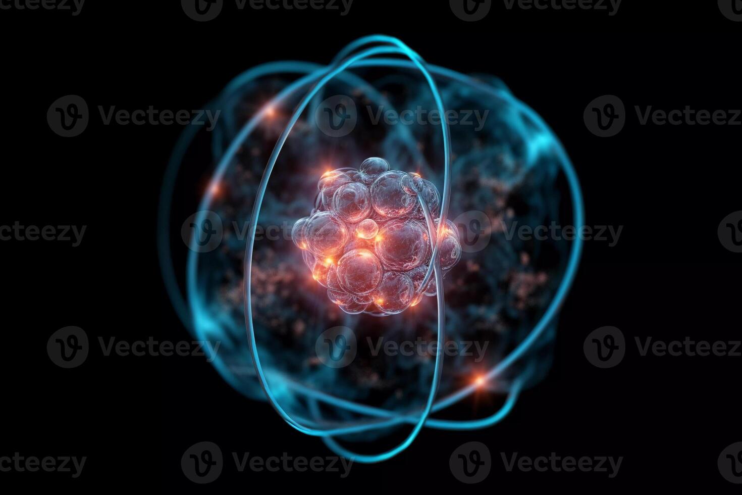 ai generato atomico nucleo energia pubblicazione foto