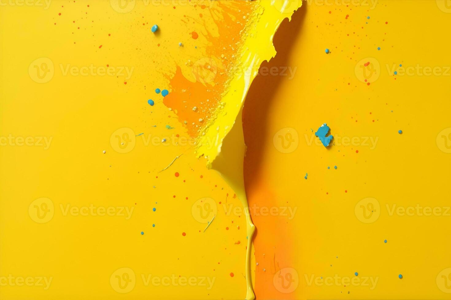 colorato dipingere schizzare su un' giallo sfondo. generativo ai foto