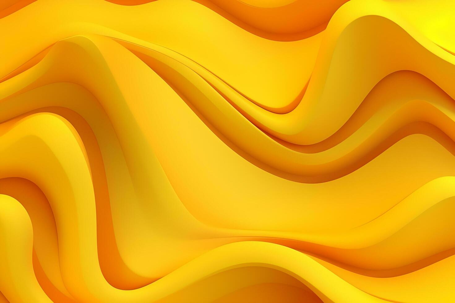 astratto giallo liquido onda sfondo. ai generato foto