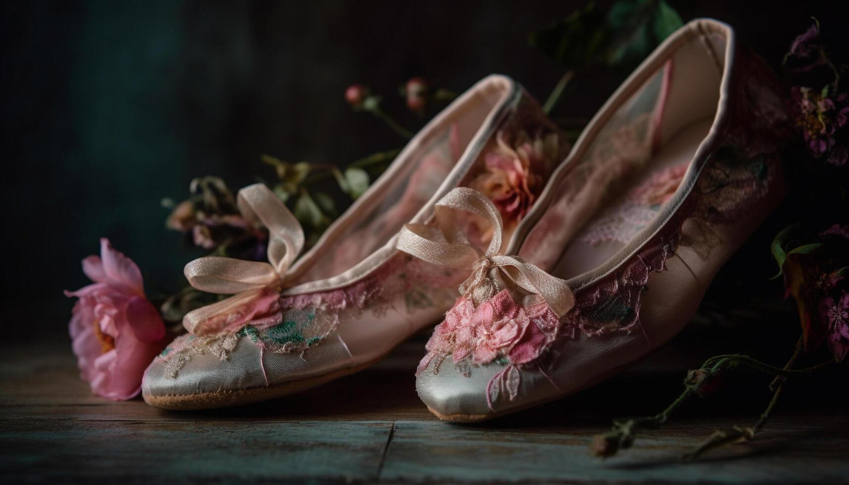 un' rustico celebrazione di amore vecchio stile eleganza incontra balletto romanza generato di ai foto