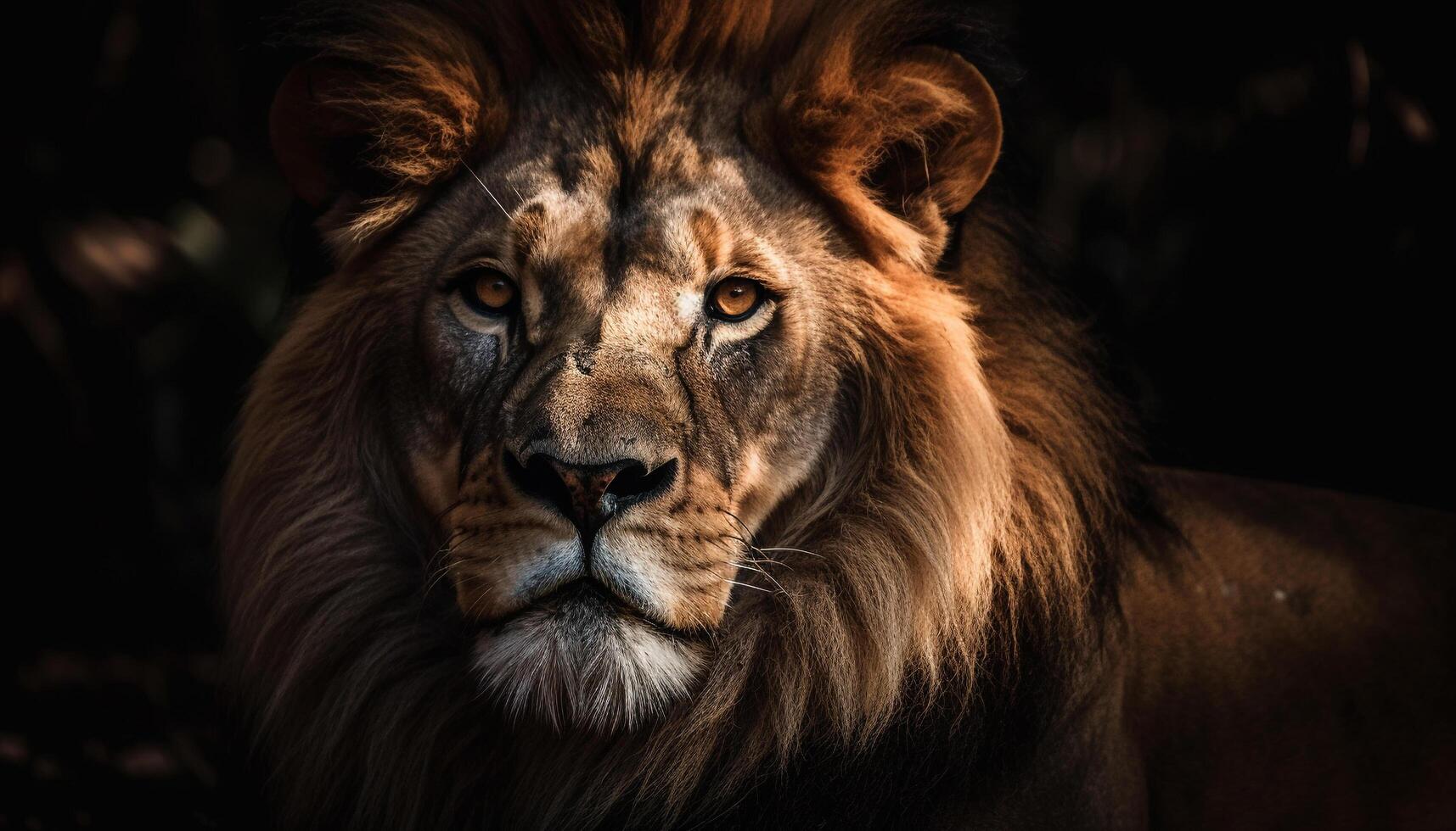 maestoso grande gatto fissando con prontezza, in mostra bellezza nel natura generato di ai foto