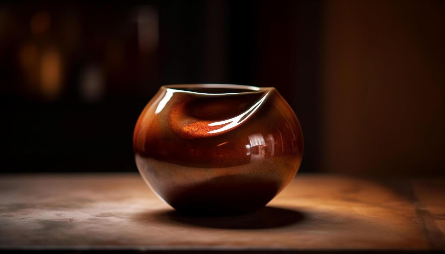 terracotta ceramica ciotola e vaso, rustico eleganza nel domestico cucina generato di ai foto