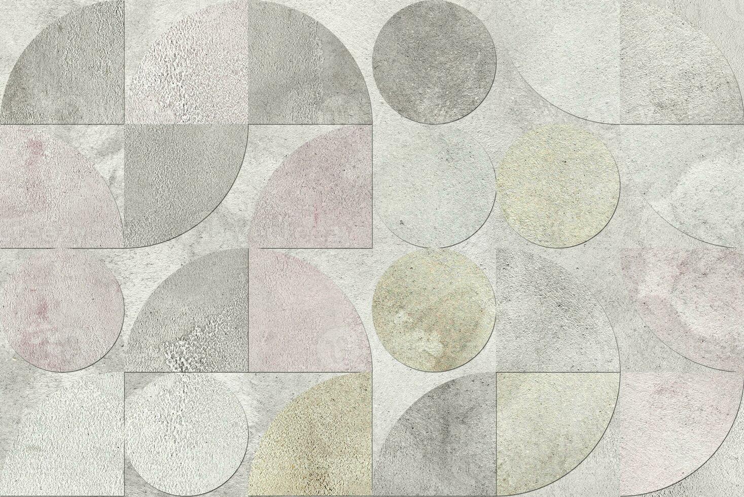 digitale piastrelle design. colorato ceramica parete piastrelle decorazione. astratto damasco patchwork modello con geometrico e floreale ornamenti, Vintage ▾ piastrelle intricato dettagli foto