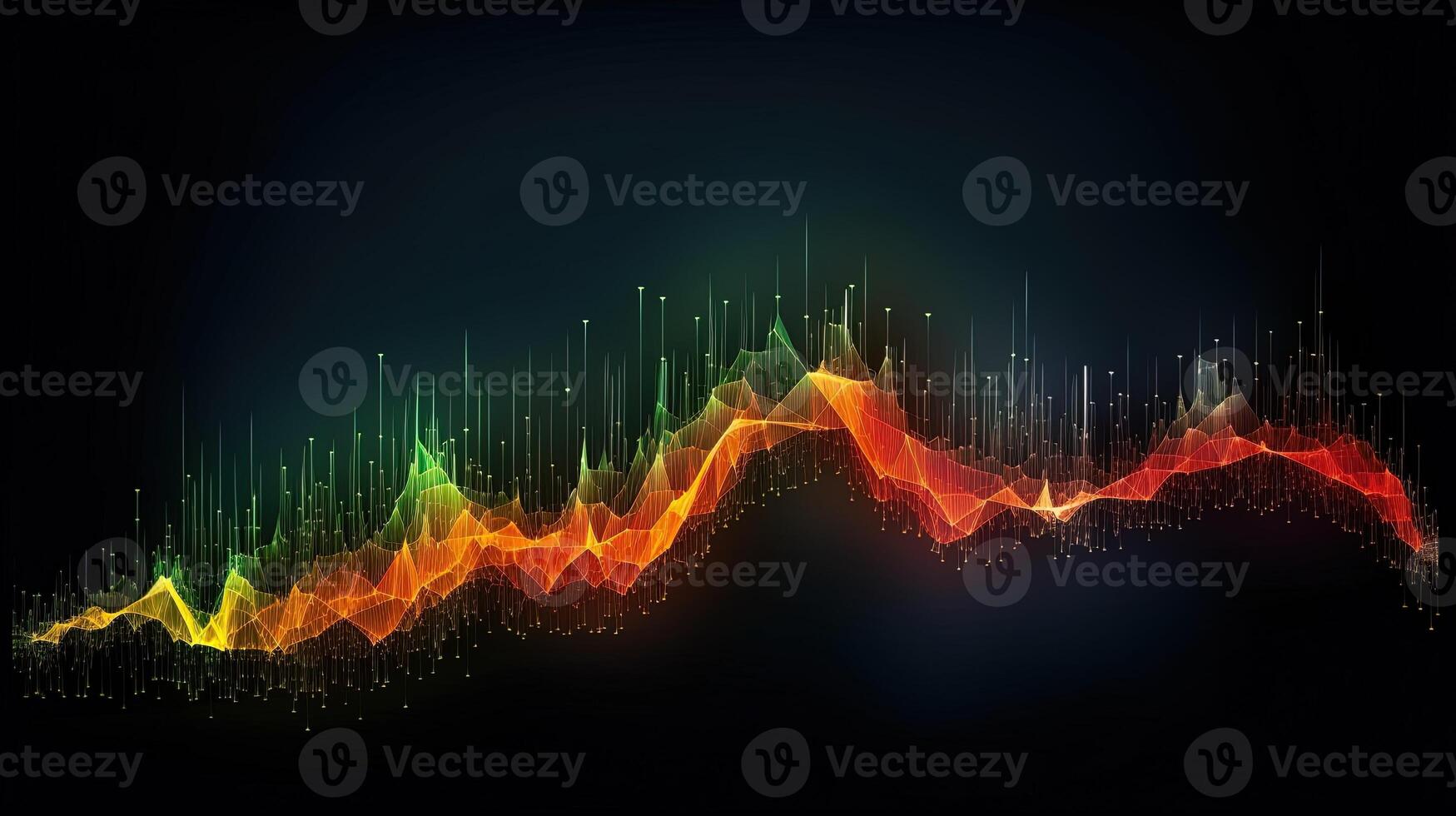 generativo ai, azione mercato grafico linee, finanziario grafico su tecnologia astratto sfondo rappresentare finanziario crisi, finanziario fusione. tecnologia concetto, commercio mercato concetto. foto