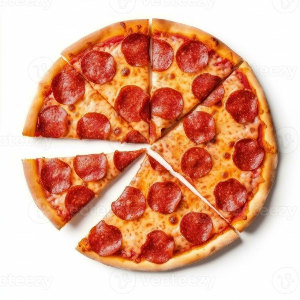peperoni Pizza. illustrazione ai generativo foto