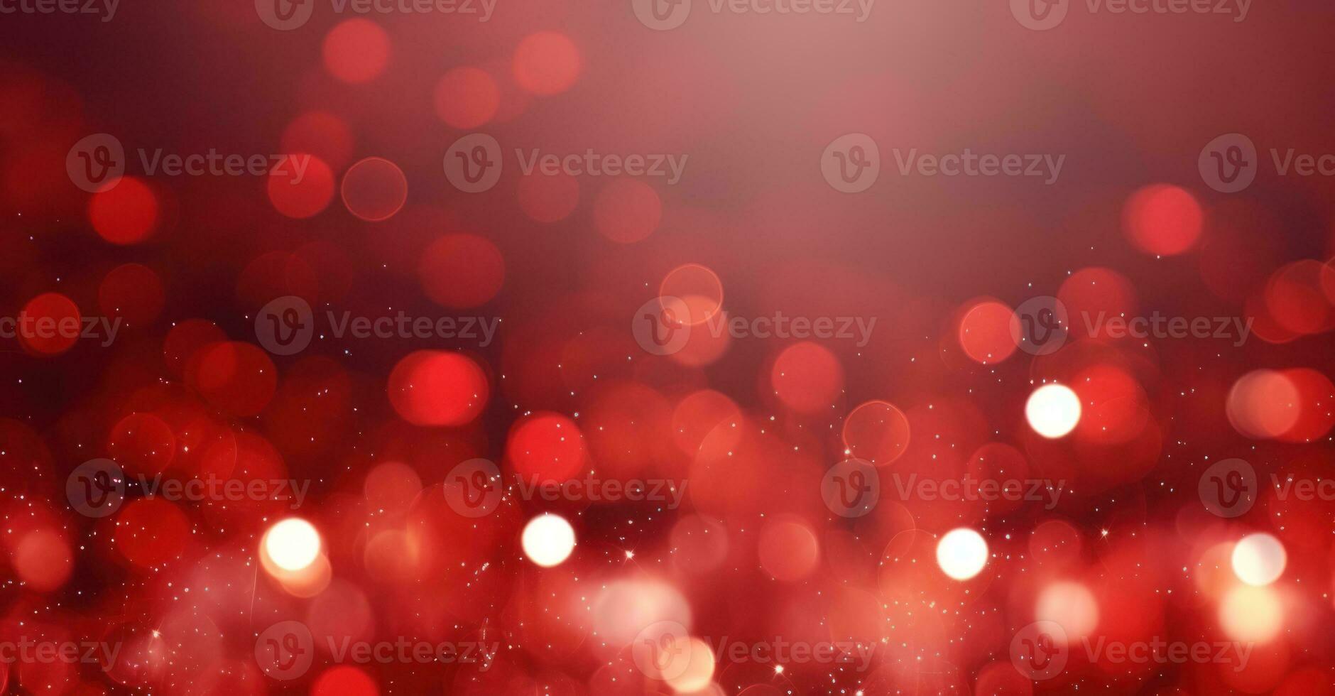 rosso Natale luci sfondo. illustrazione ai generativo foto