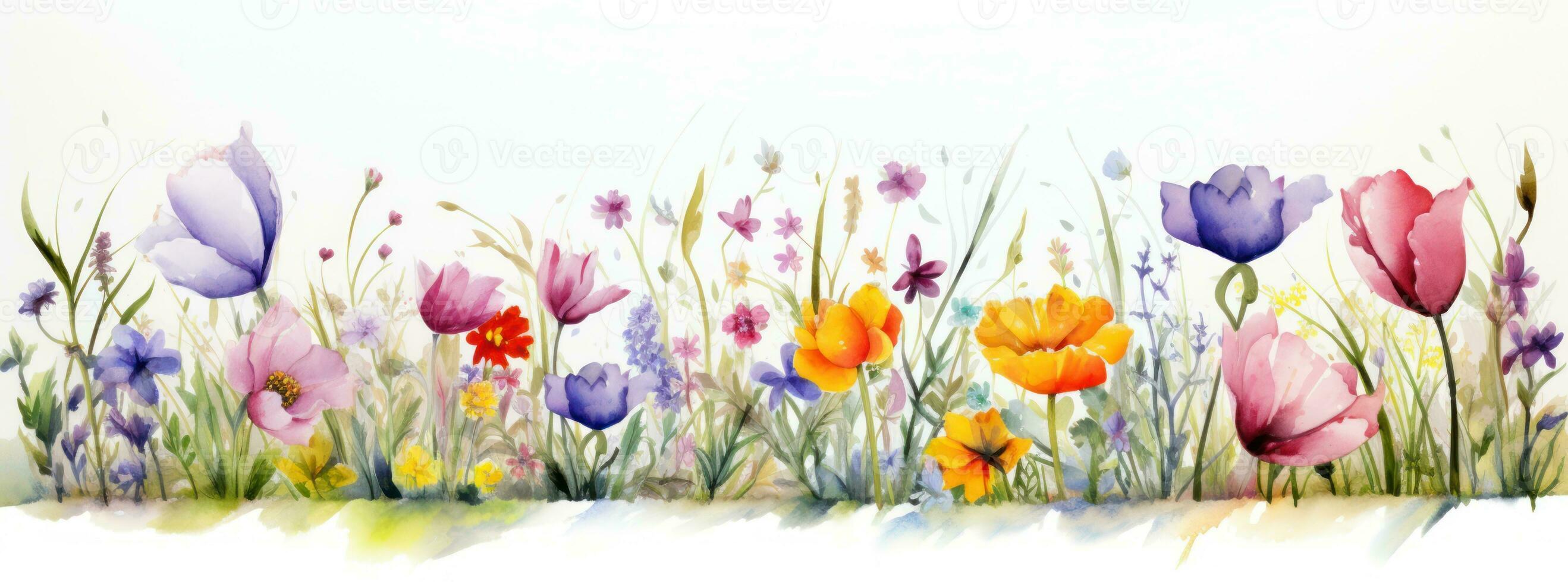 acquerello floreale sfondo. illustrazione ai generativo foto