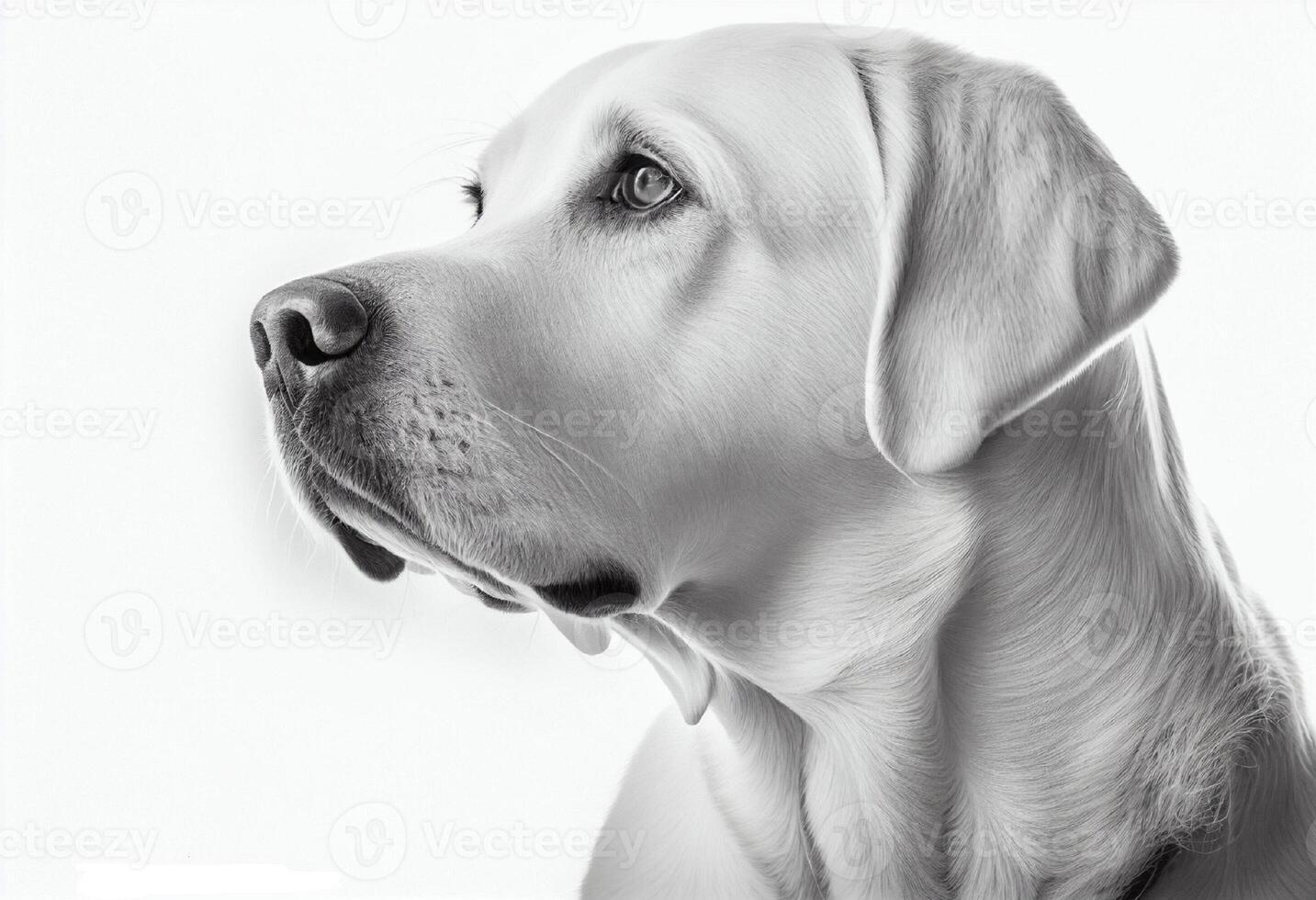vicino su ritratto di labrador cane da riporto creato di generativo ai foto