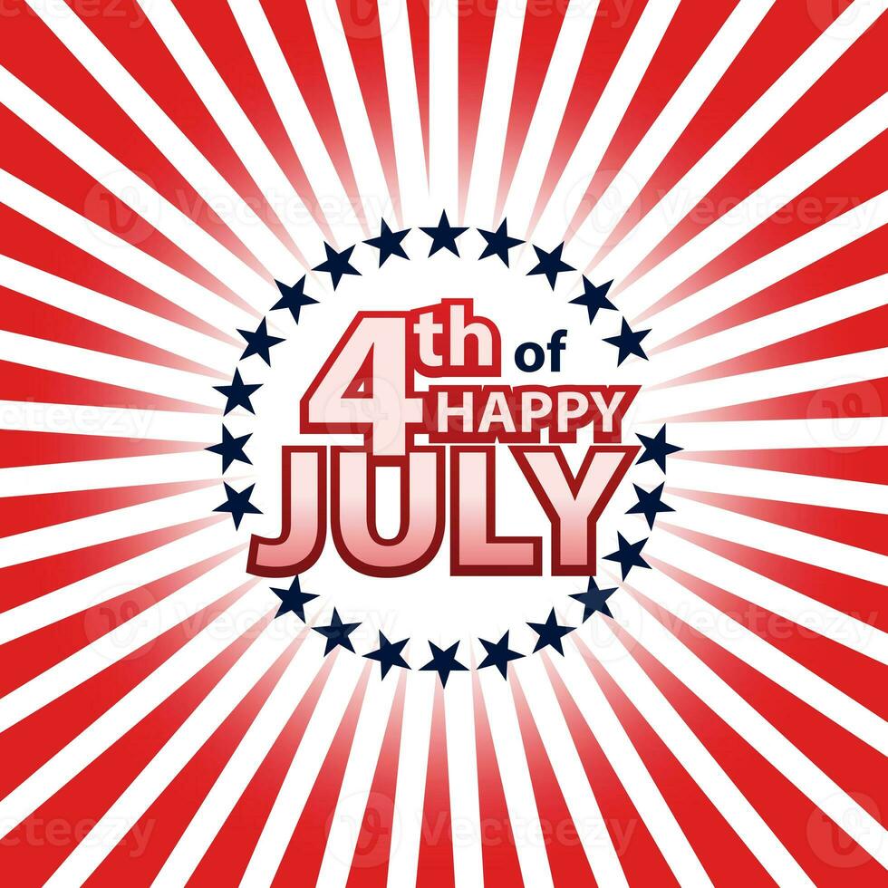 4 ° di luglio indipendenza giorno di Stati Uniti d'America rosso colore foto