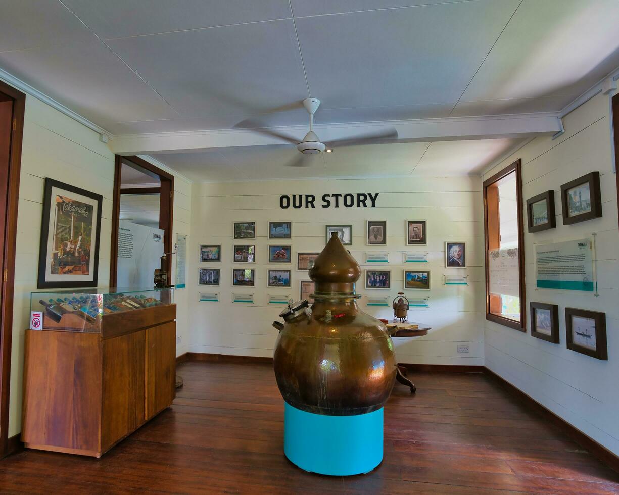 mahe Seychelles 02.07.2023 piccolo Museo dentro il coloniale Casa a il takamaka Rum distilleria, mahe Seychelles foto