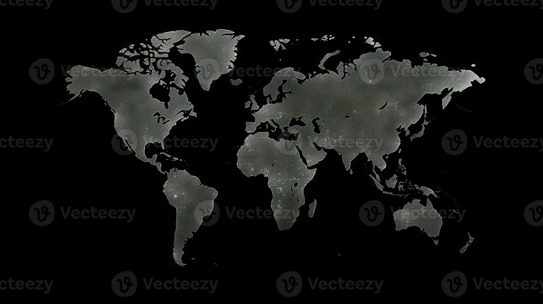 mondo carta geografica su nero sfondo. generativo ai. foto