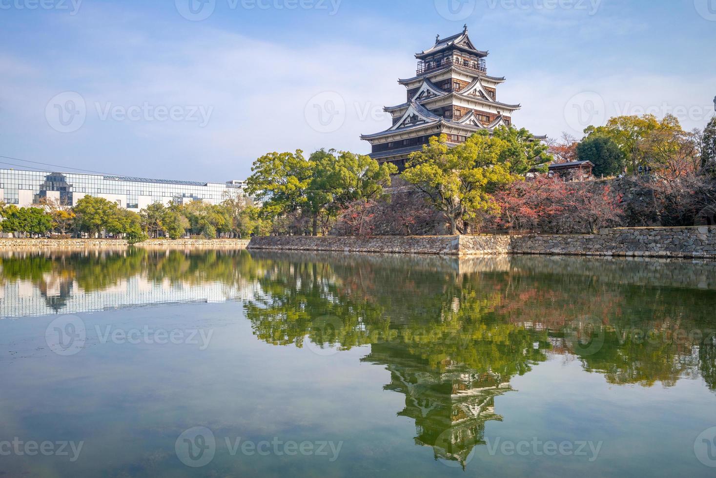 castello di hiroshima aka castello di carpe a hiroshima in giappone foto