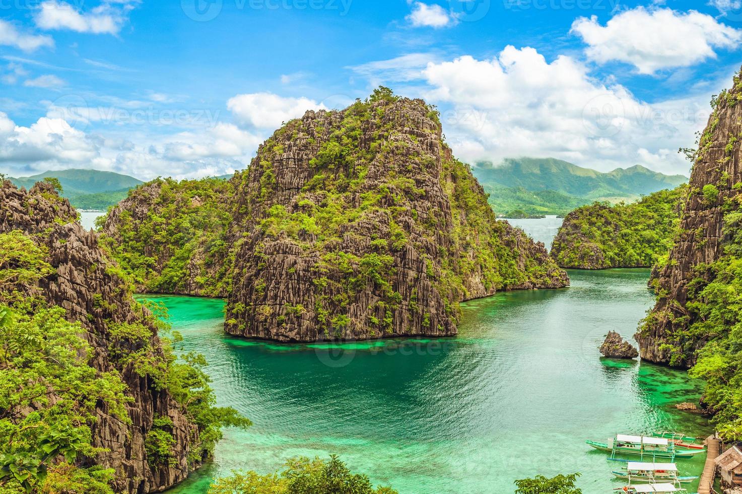 Lago Kayangan, Coron Palawan, Filippine foto