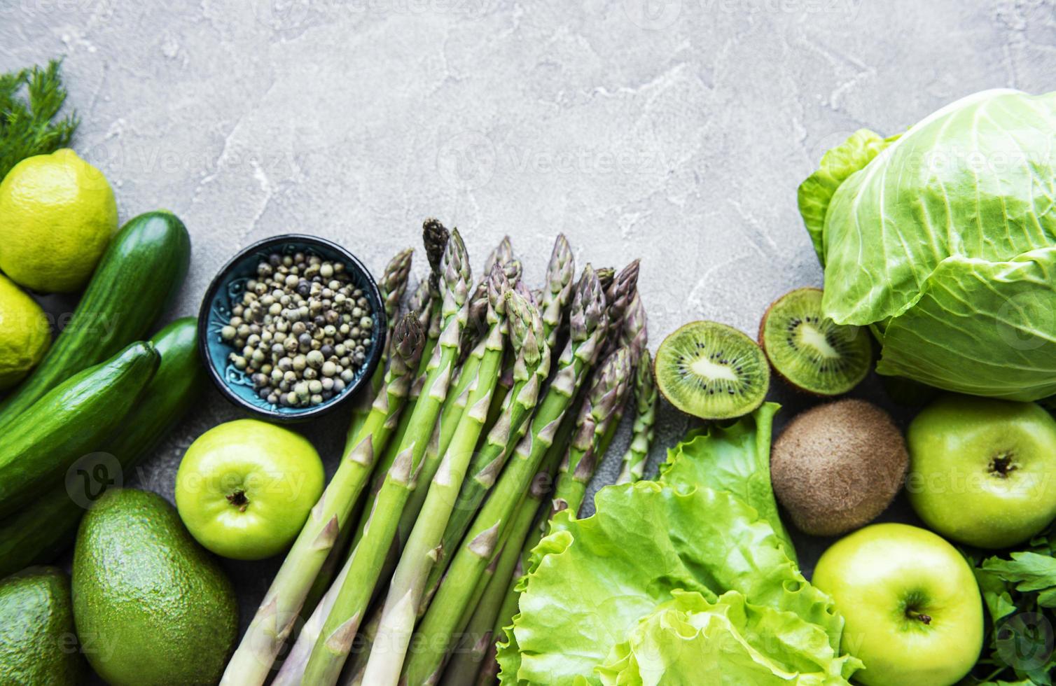 sfondo del concetto di cibo vegetariano sano foto