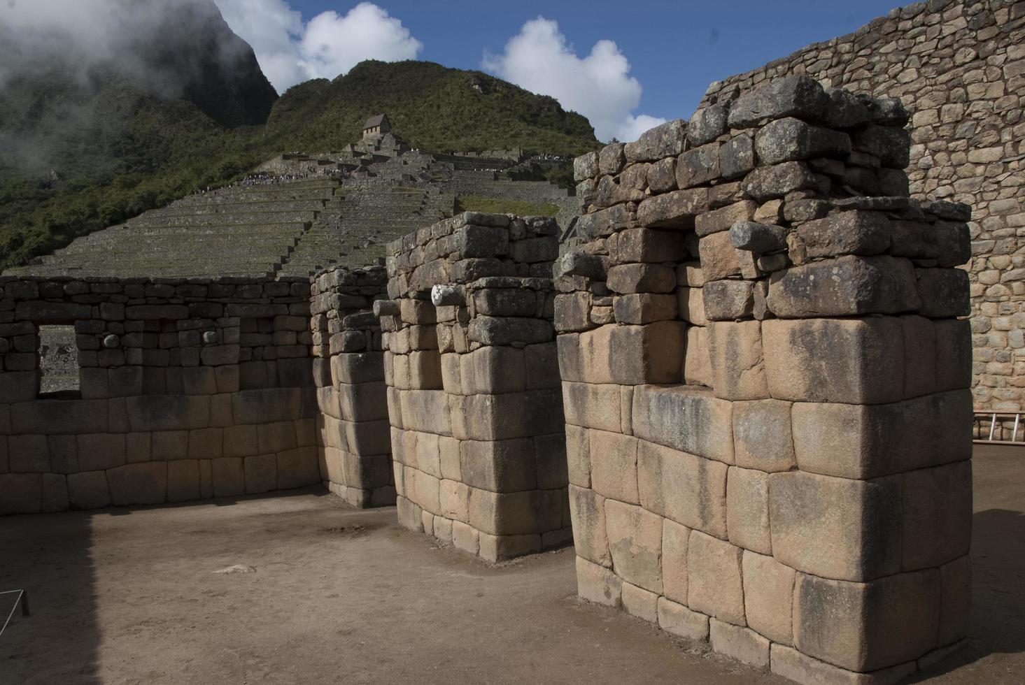 machu picchu un santuario storico peruviano nel 1981 e un sito del patrimonio mondiale dell'unesco nel 1983 foto