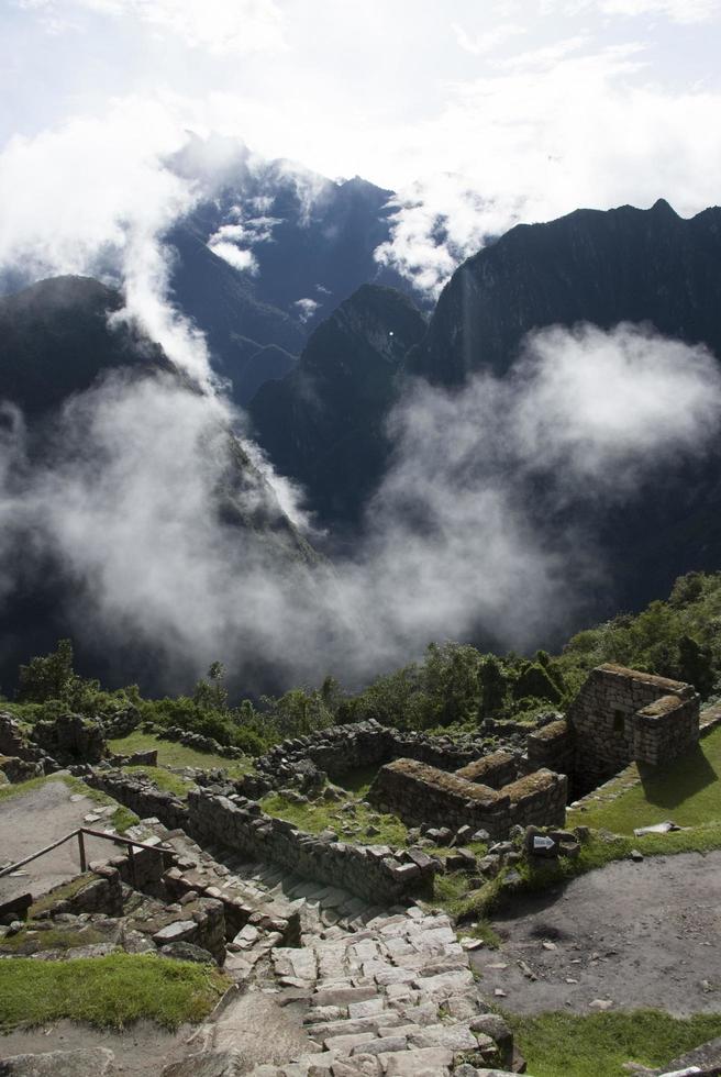 machu picchu un santuario storico peruviano nel 1981 e un sito del patrimonio mondiale dell'unesco nel 1983 foto