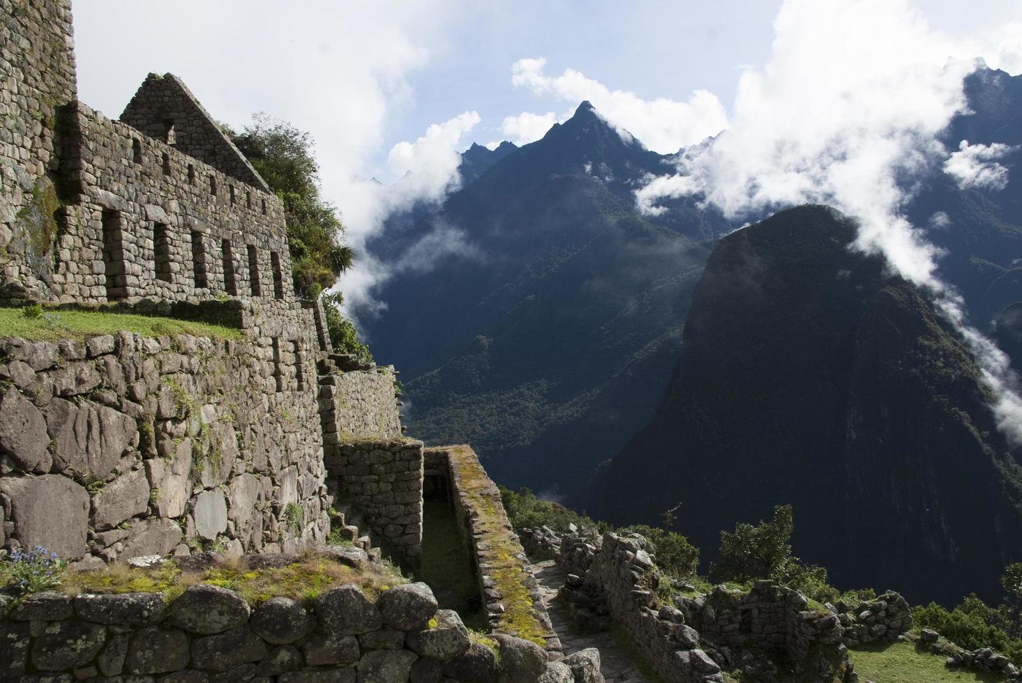 machu picchu un santuario storico peruviano nel 1981 e un sito del patrimonio mondiale dell'unesco nel 1983 foto