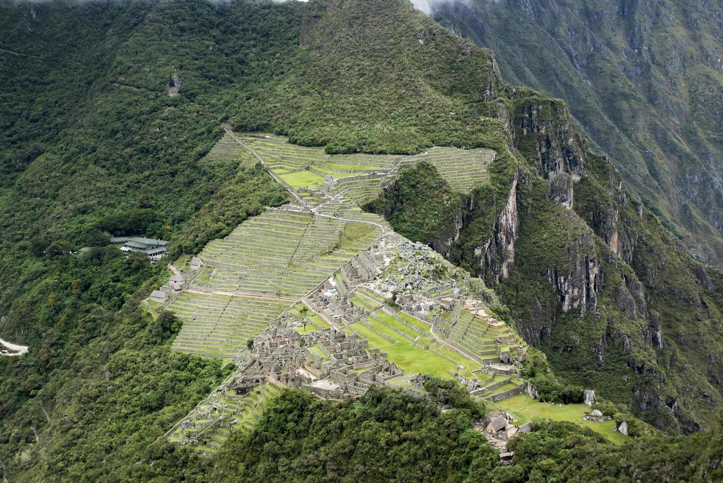 machu picchu un santuario storico peruviano nel 1981 e un sito del patrimonio mondiale dell'unesco nel 1983 foto