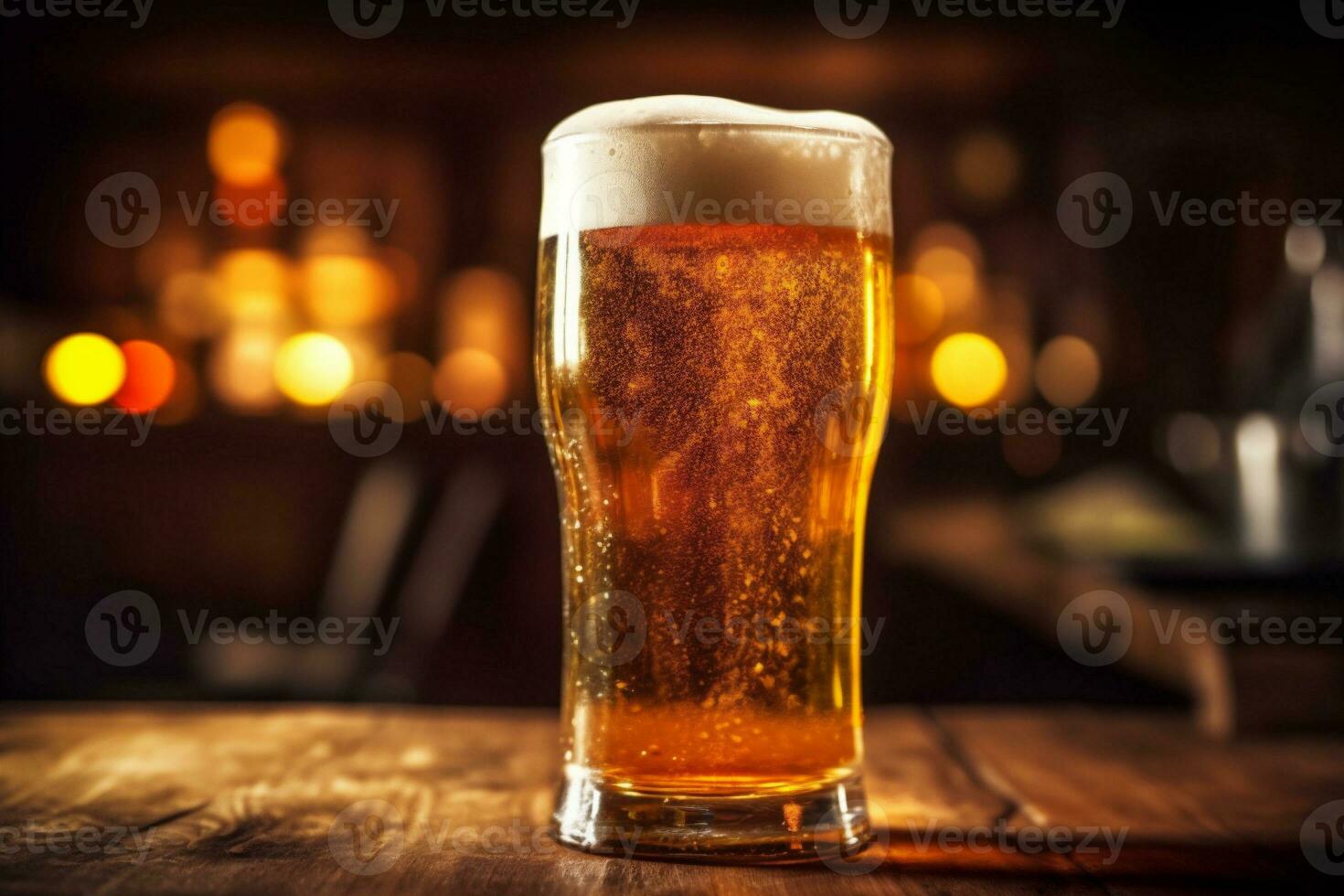 birra schiuma pinta bevanda pub birra chiara bevanda oro alcool bicchiere. generativo ai. foto