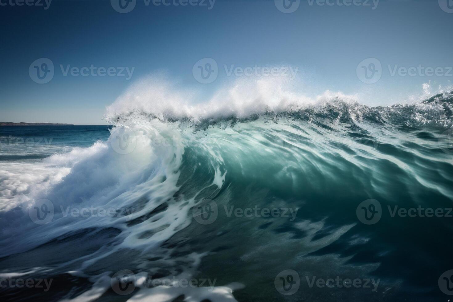 natura onda liquido freddo blu oceano acqua mare schianto fare surf. generativo ai. foto