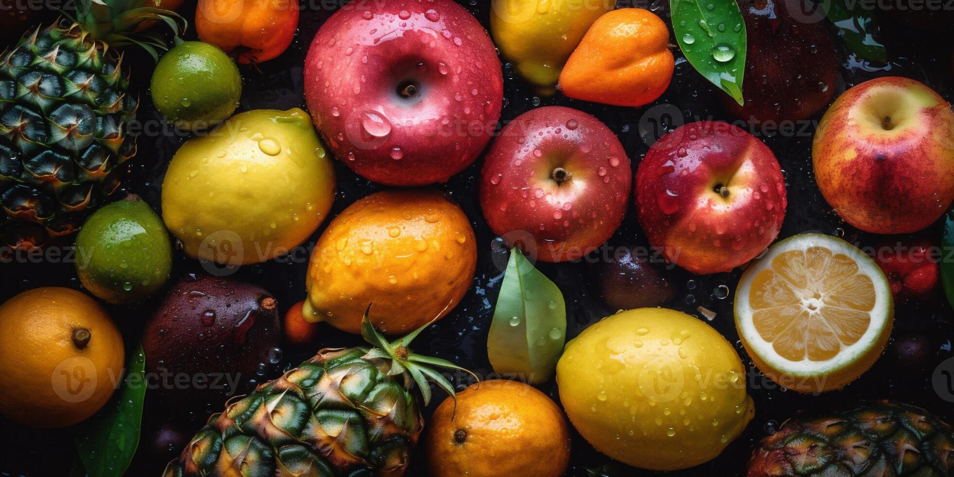 fresco vitamina sfondo acqua salutare far cadere frutta cibo pulito verde fragola. generativo ai. foto