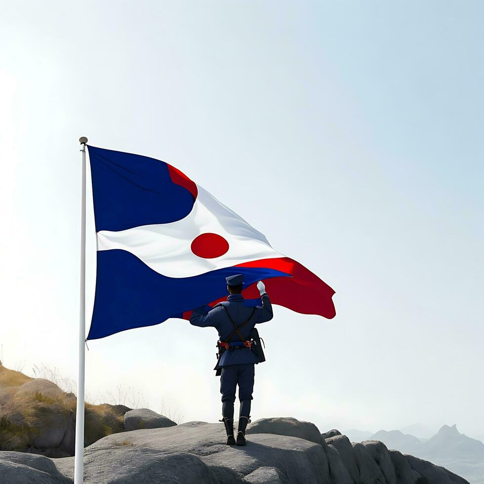 ai creare foto persona agitando il bandiera di Sud Corea