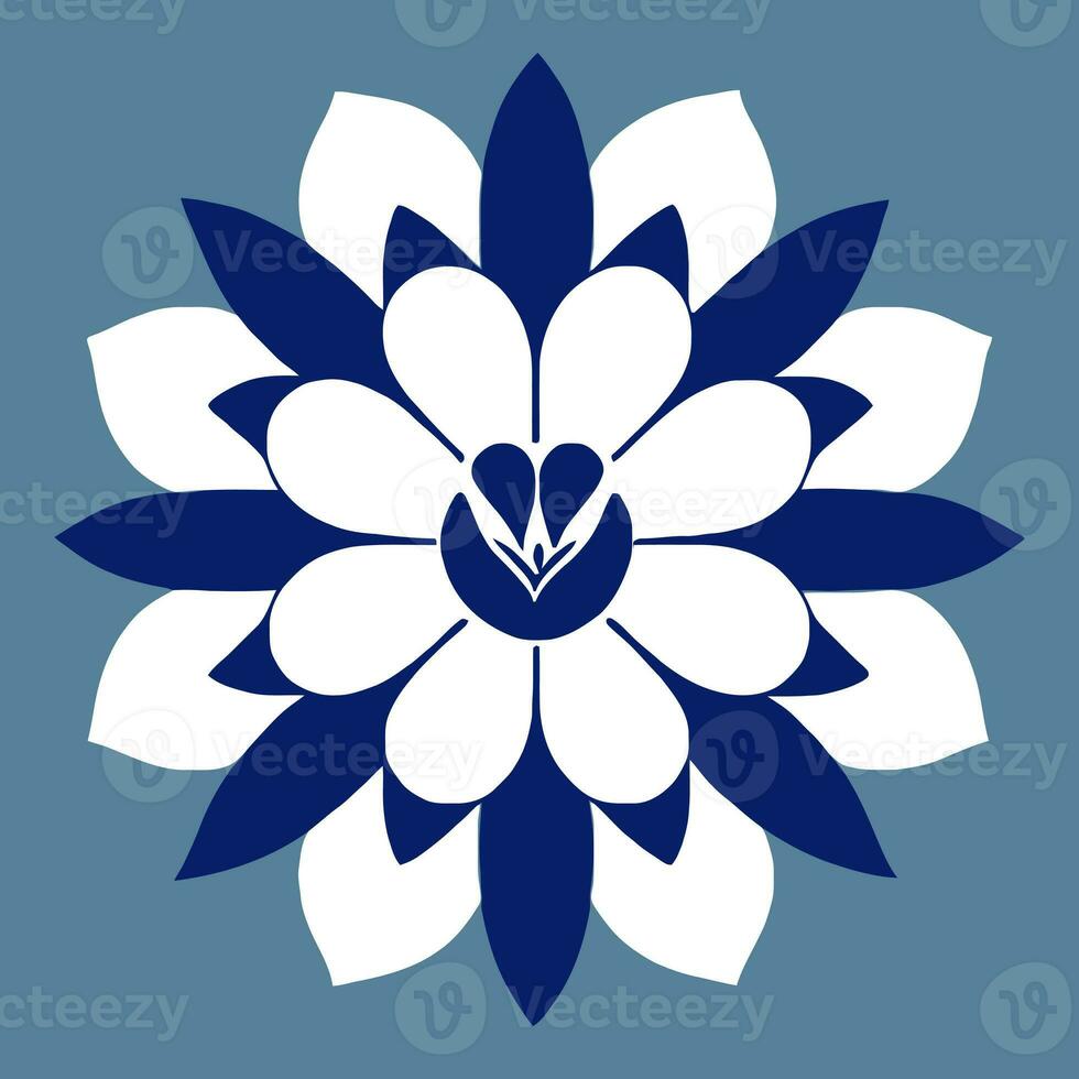 fiore logo vettore semplice astratto piatto mandala tatuaggio pianta colore fiorire fiorellino fioritura stampino foto