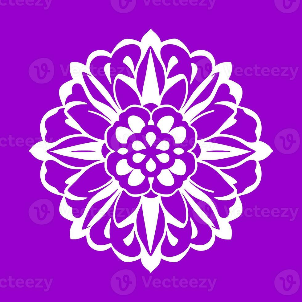 fiore logo vettore semplice astratto piatto mandala tatuaggio pianta colore fiorire fiorellino fioritura stampino foto