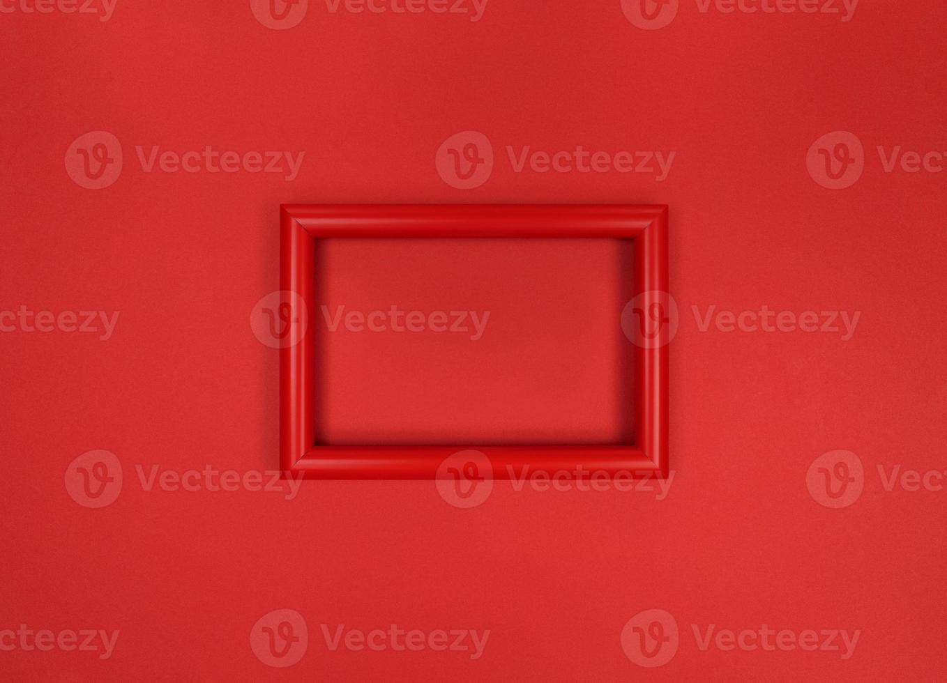 cornice sul muro, foto monocromatica rossa minimalista.