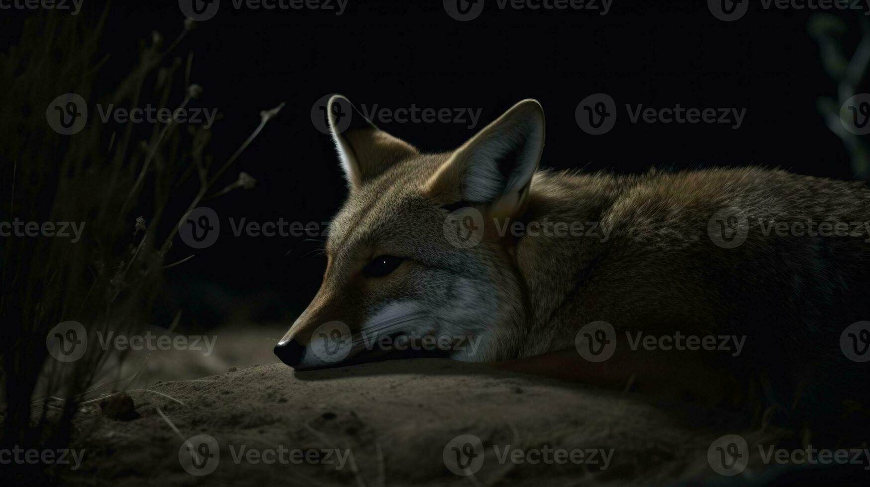 un' notturno animale veglia e inizio suo ogni notte routine foto