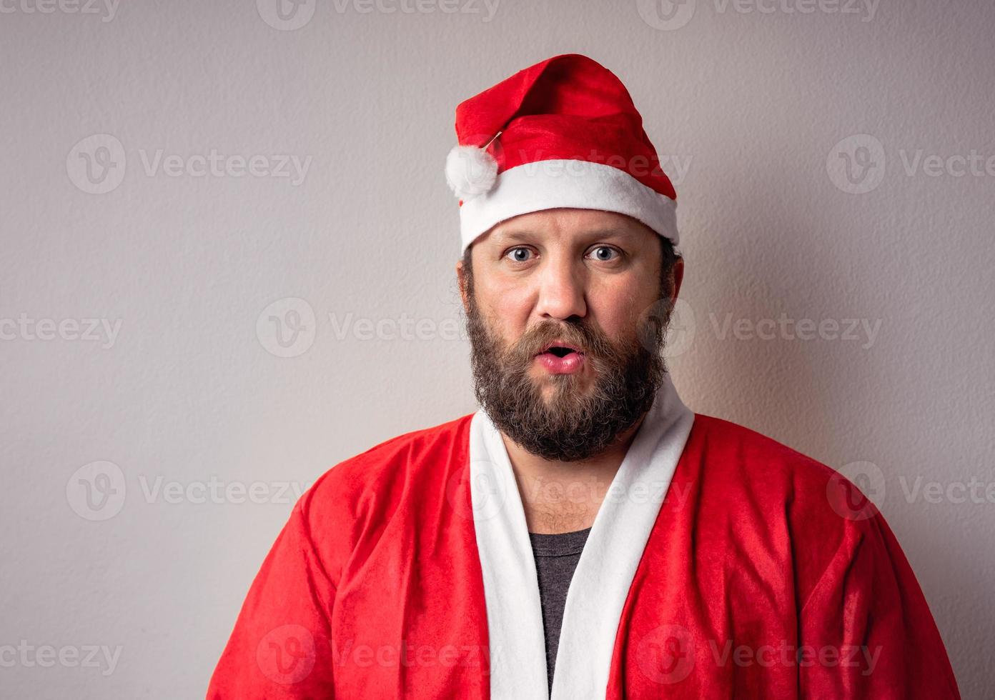 uomo barbuto di babbo natale foto