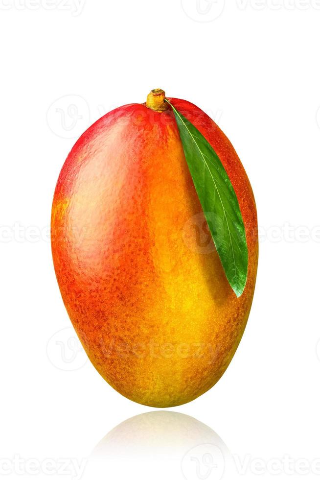 frutto di mango isolato su sfondo bianco con ombra. foto