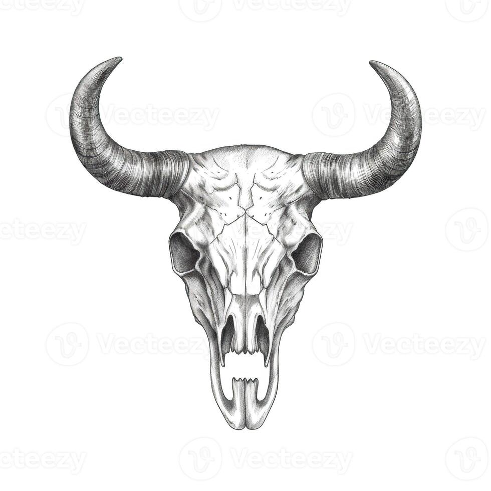 occidentale Longhorn cranio corno ai generato foto