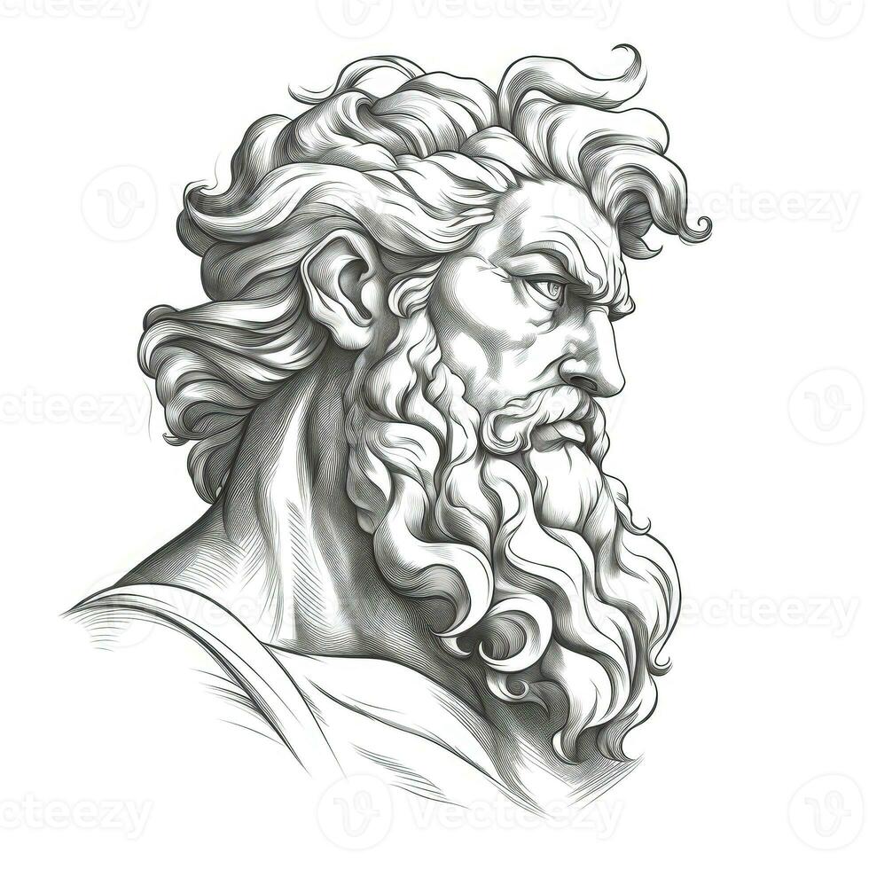 mitologia Zeus Dio ai generato foto