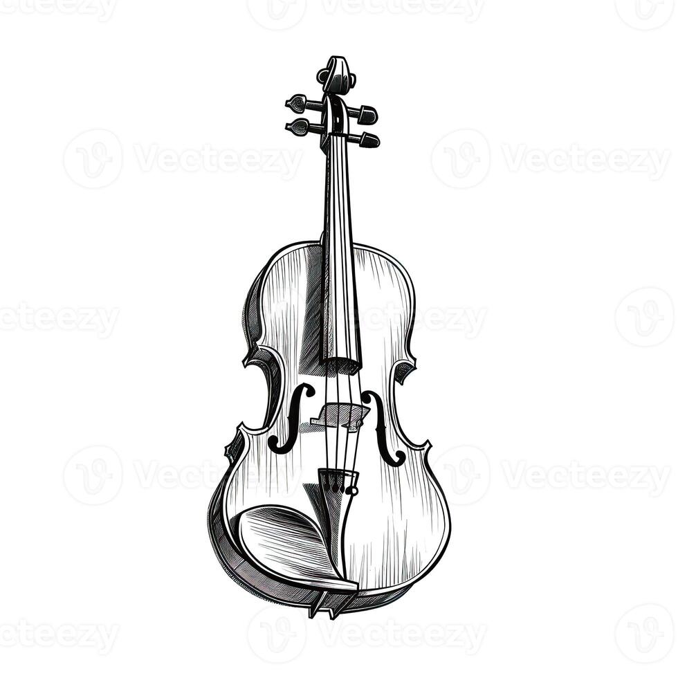 musica violino ai generato foto