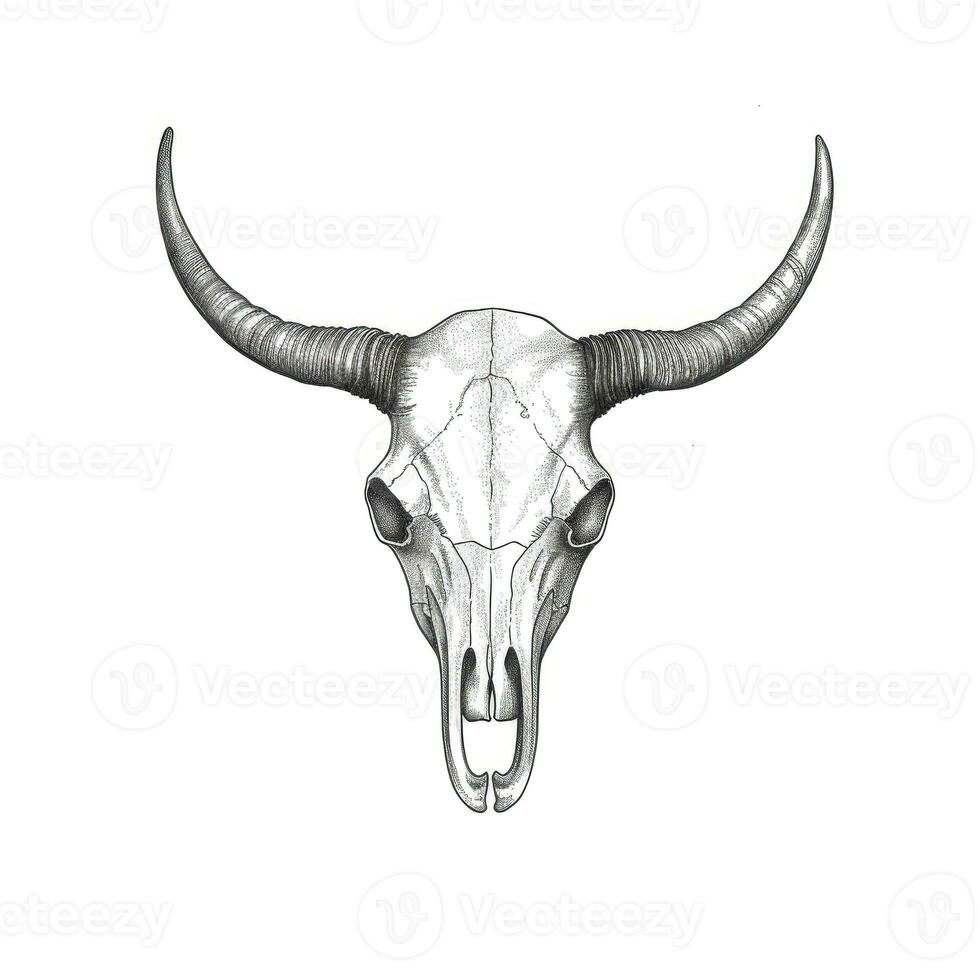 testa Longhorn cranio corno ai generato foto