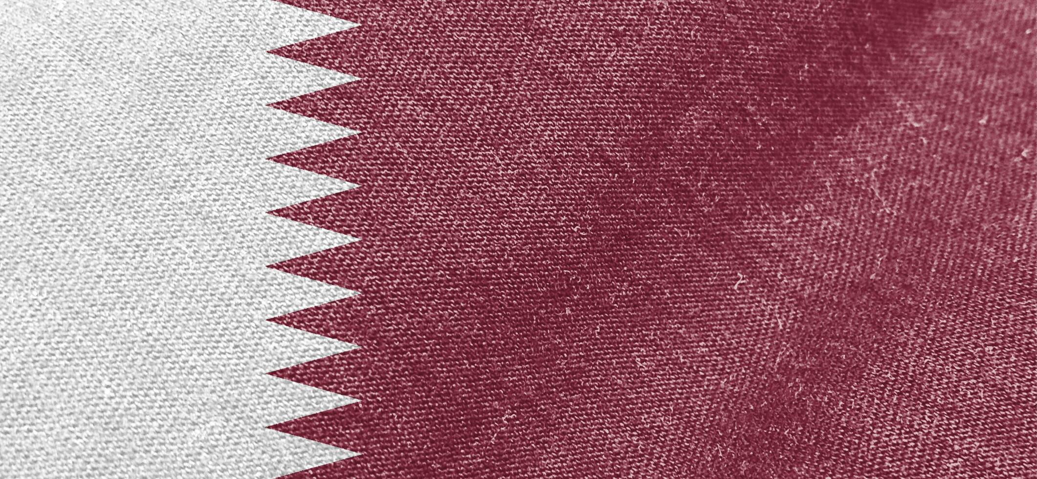 Qatar bandiera tessuto cotone Materiale largo bandiera sfondo foto