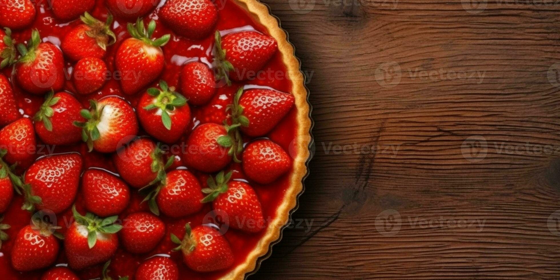 fragola torta torta sfocato sfondo, ai generare e foto