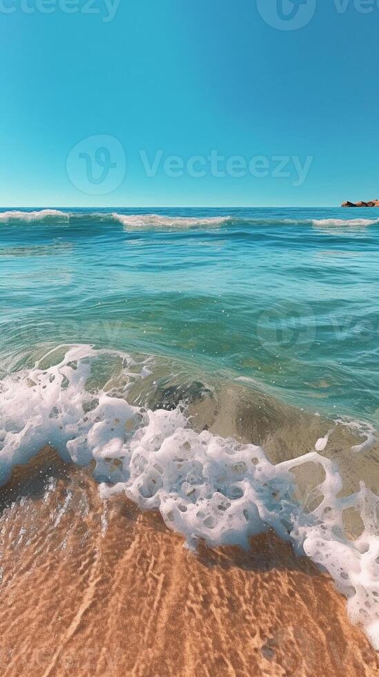 oceano acqua spiaggia sfondo. ai generato foto