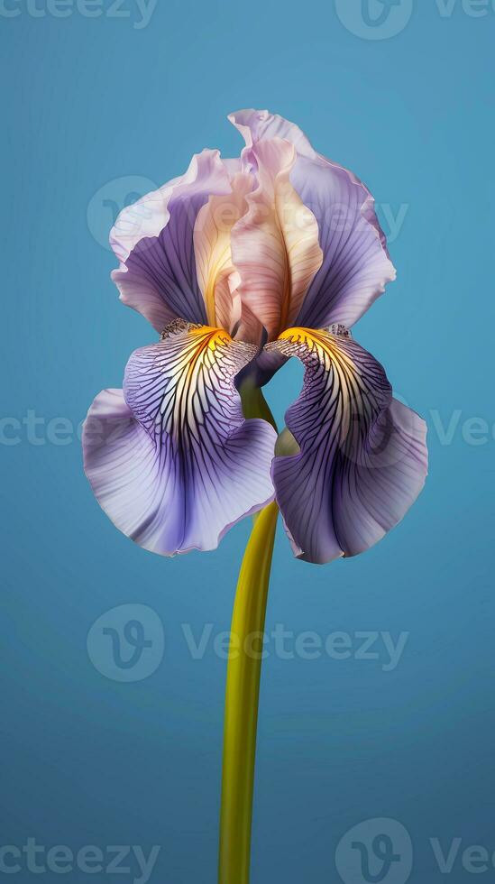 iris fiore viola petalo sfocato sfondo. ai generato foto