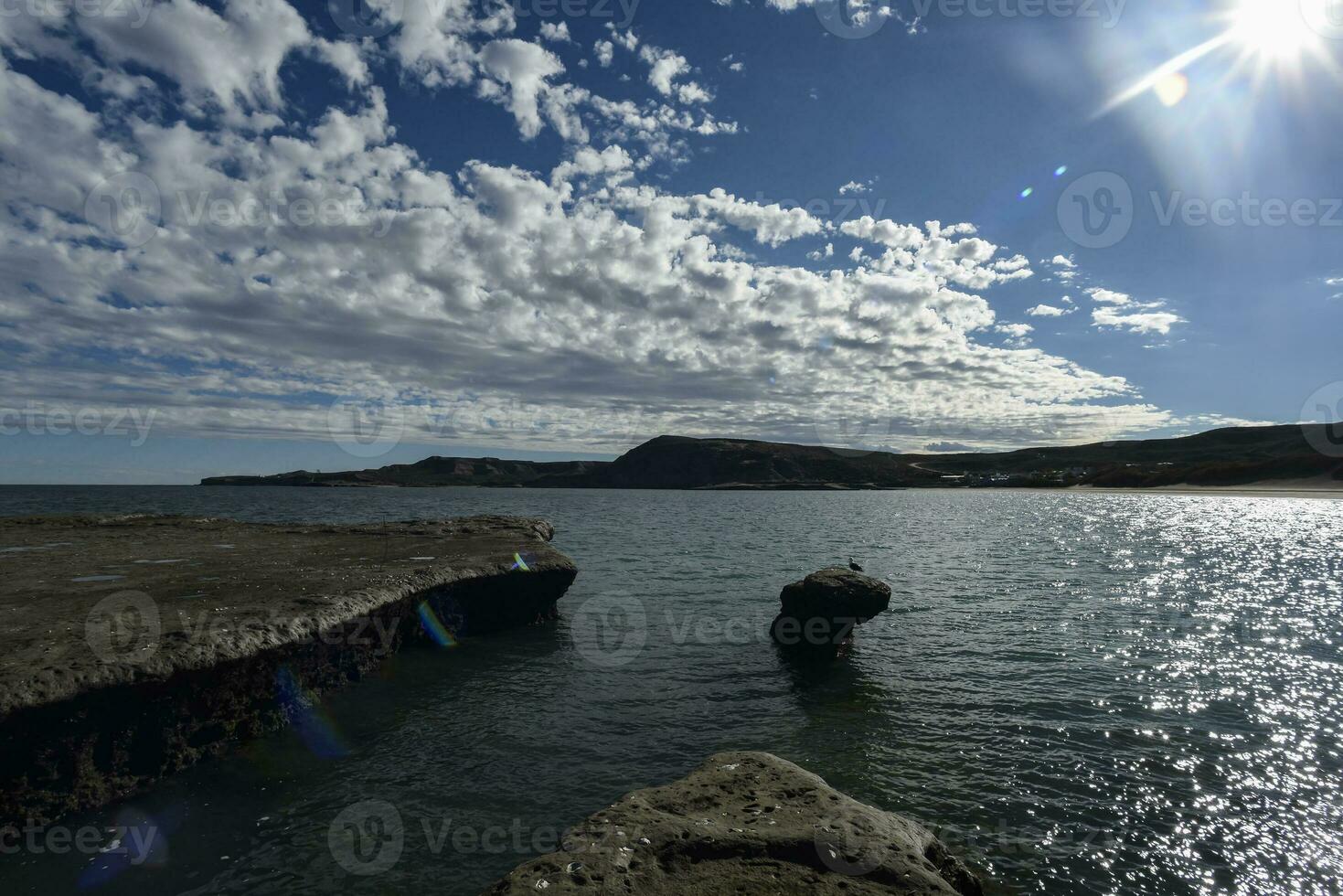 costiero paesaggio con scogliere nel penisola Valdes, mondo eredità luogo, patagonia argentina foto