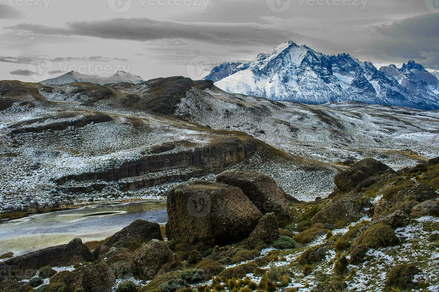 torres del paine nazionale parco paesaggio, patagonia, chile. foto