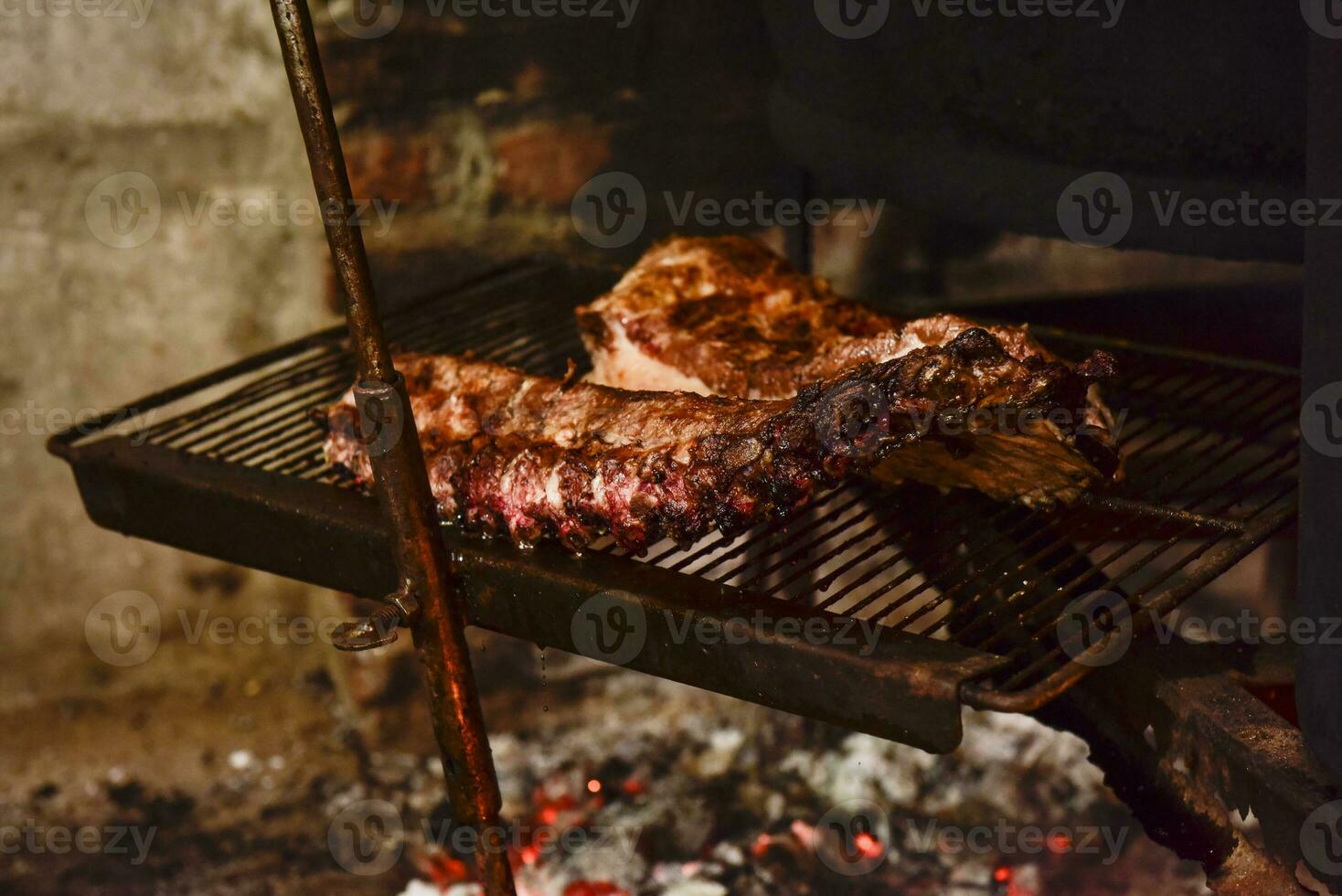 Maiale costolette barbecue , patagonia, argentina foto