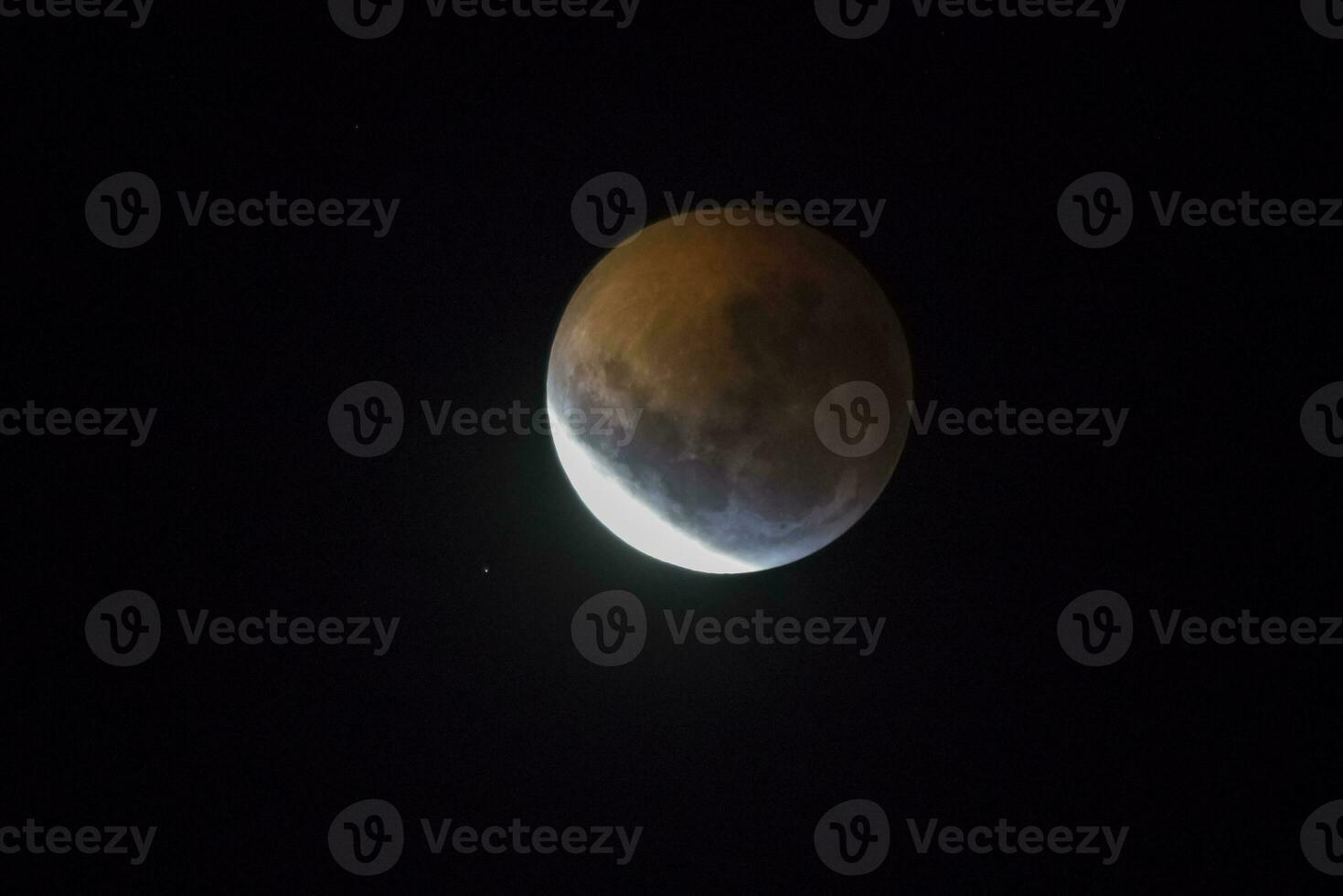 sangue Luna, eclisse visto da, la pampa, gennaio 21, 2019 argentina foto