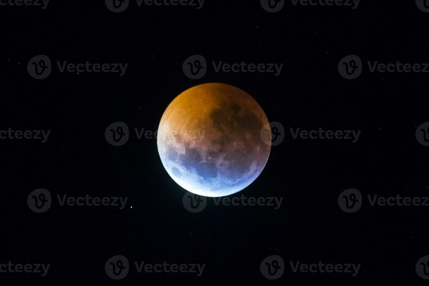 sangue Luna, eclisse visto da, la pampa, gennaio 21, 2019 argentina foto