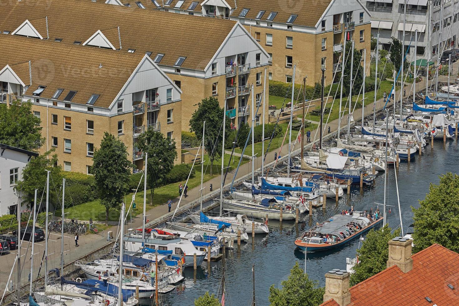 Vista sul lungomare di Copenaghen, Danimarca co foto