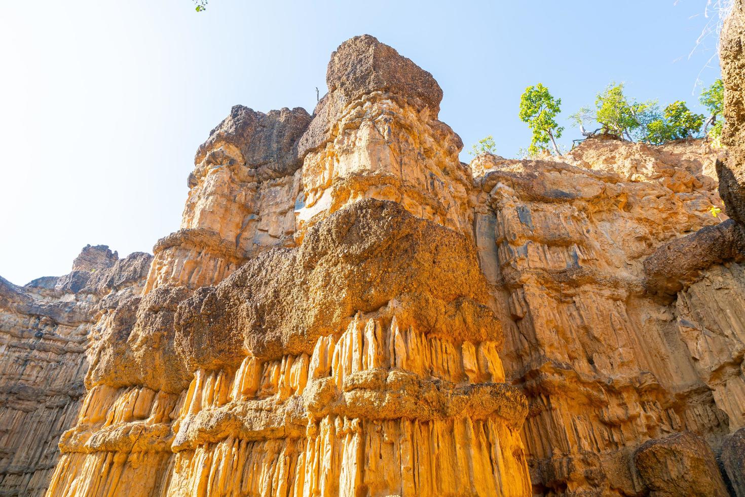 pha chor o il grand canyon chiangmai nel parco nazionale di mae wang, chiang mai, thailandia foto