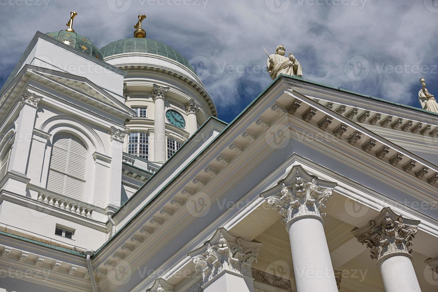 dettaglio della cattedrale della diocesi a helsinki finlandia foto