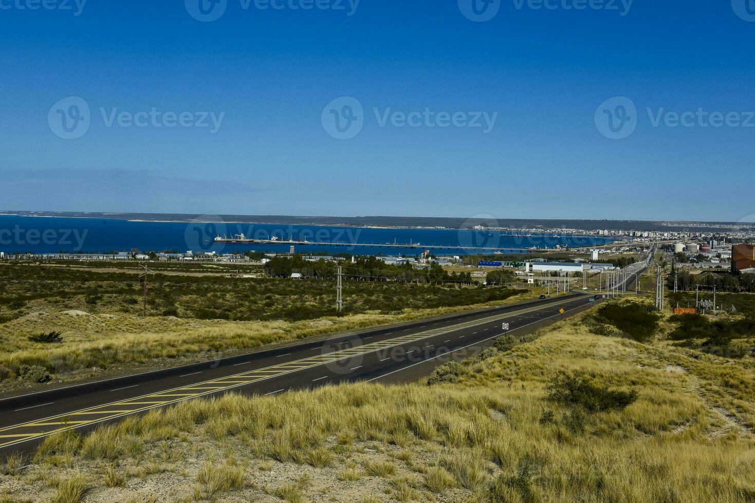 puerto madryn città, Ingresso portale per il penisola valdes naturale Riserva, mondo eredità luogo, patagonia, argentina. foto